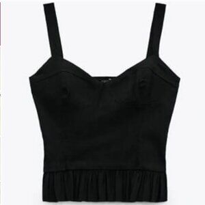 ZARA BUSTIER TOP Size M NEW WITH TAG!